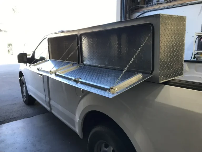 Aluminum truck toolbox installed on a pickup in Surrey