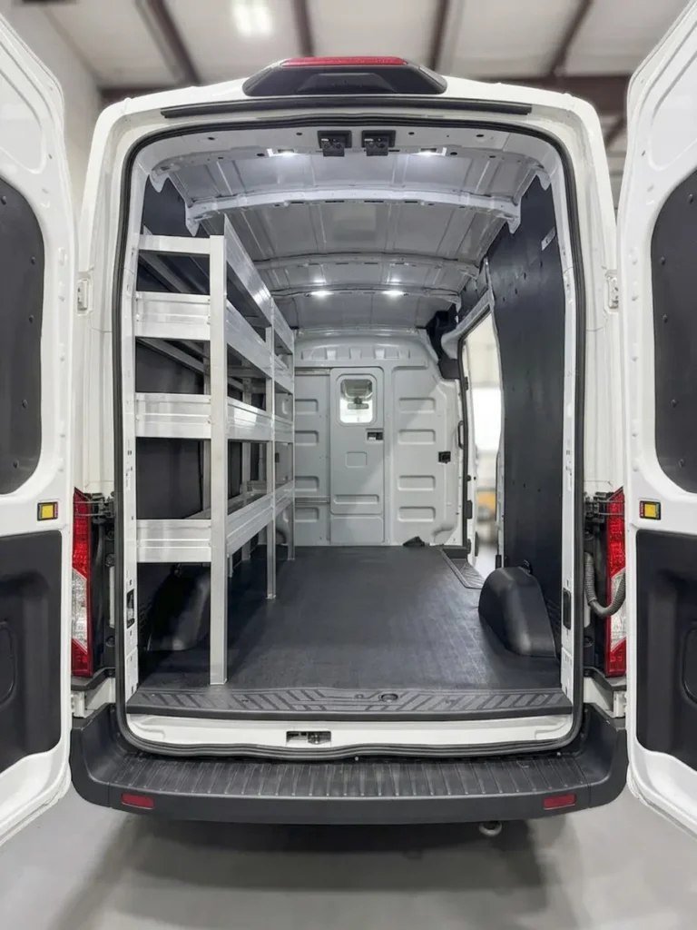 Custom work van shelving installed by Ridge Rack in Surrey